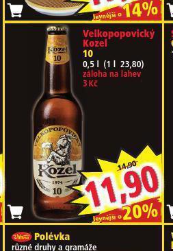 Norma Pivo velkopopovický kozel 10 nabídka