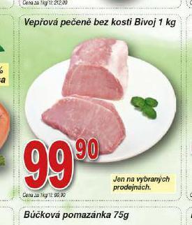 Lidl Vepřová pečeně bez kosti nabídka