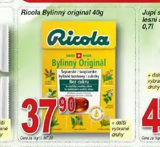 Lidl Ricola bylinný originál nabídka