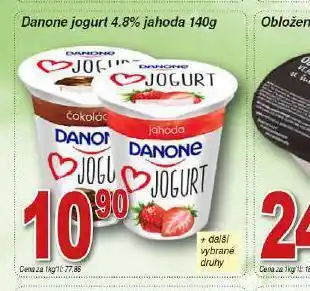 Lidl Danone jogurt 4,8% jahoda nabídka