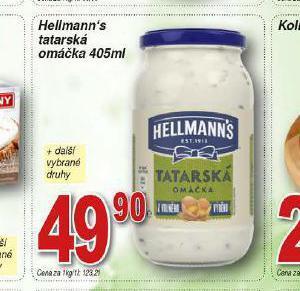Lidl Hellmann´s tatarská omáčka, majonéza nabídka