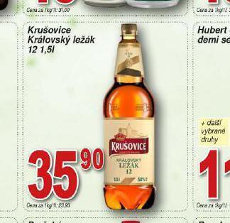 Lidl Pivo krušovice 12 královský ležák nabídka