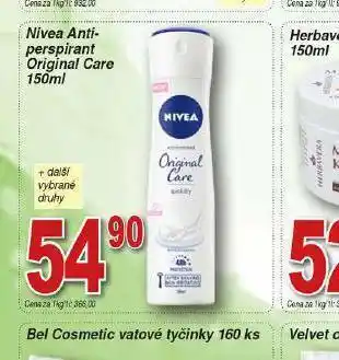 Lidl Nivea antiperspirant original care nabídka