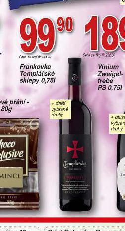 Lidl Frankovka templářské sklepy nabídka