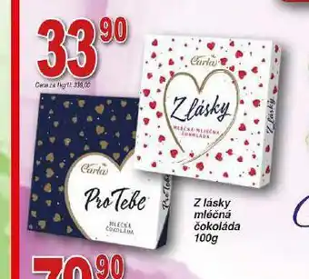 Lidl Z lásky mléčná čokoláda nabídka