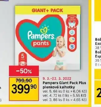 Tesco Pampers harmonie dětské pleny nabídka