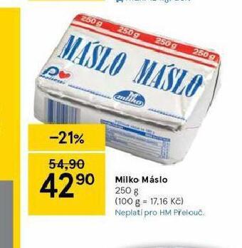 Tesco Milko máslo nabídka