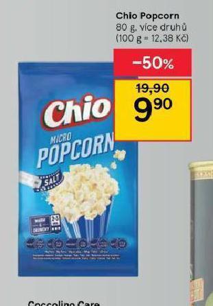 Tesco Chio popcorn nabídka