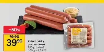 Tesco Kuřcí párky pochoutkové nabídka