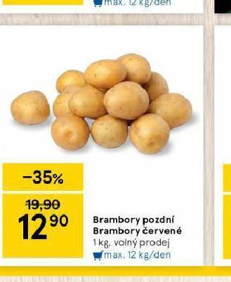 Tesco Brambory pozdní nabídka