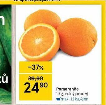 Tesco Pomeranče nabídka