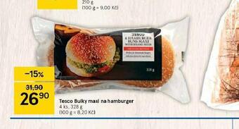 Tesco Bulky maxi na hamburger nabídka