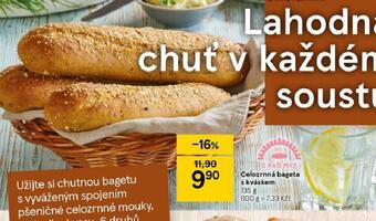 Tesco Celozrnná bageta s kváskem nabídka