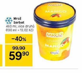 Tesco Mrož sorbet nabídka