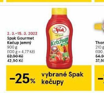 Tesco Spak gourmet kečup jemný nabídka