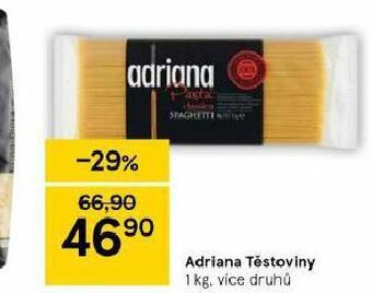 Tesco Adriana těstoviny nabídka