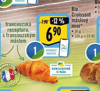 Jip Bio croissant máslový mini nabídka