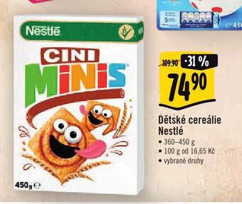 Jip Dětské cereálie nestlé nabídka