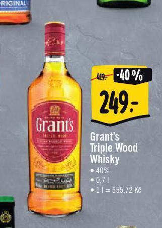 Jip Grant's triple wood whisky nabídka