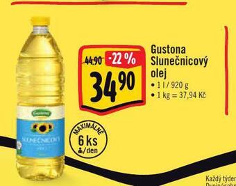 Jip Gustona slunečnicový olej nabídka