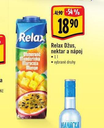 Albert Relax džus, nektar a nápoj nabídka