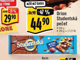Albert Orion studentská pečeť nabídka