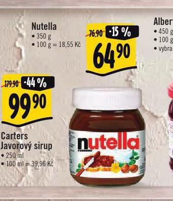 Albert Nutella nabídka