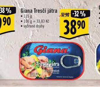 Albert Giana tresčí játra nabídka