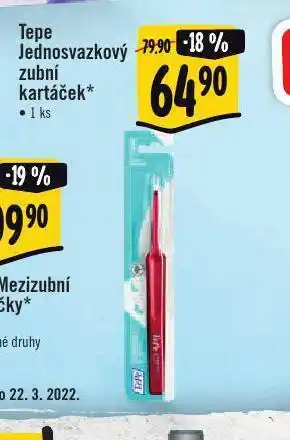 Albert Tepe jednosvazkový zubní kartáček nabídka