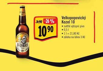 Albert Pivo velkopopovický kozel 10 nabídka