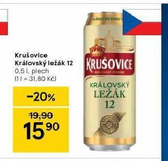 Tesco Pivo krušovice 12 královský ležák nabídka