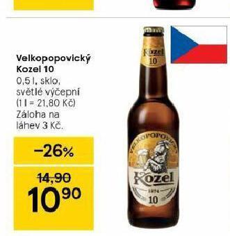 Tesco Pivo velkopopovický kozel 10 nabídka
