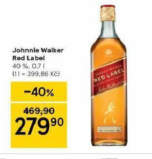 Tesco Johnie walker red label nabídka