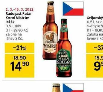 Tesco Velkopopovický kozel mistrův ležák nabídka