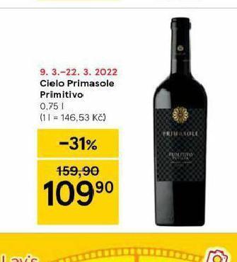 Tesco Cielo primasole primitivo nabídka
