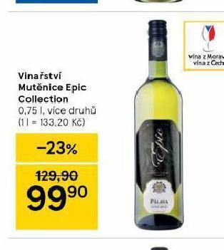 Tesco Vinařství mutěnice epic collection nabídka