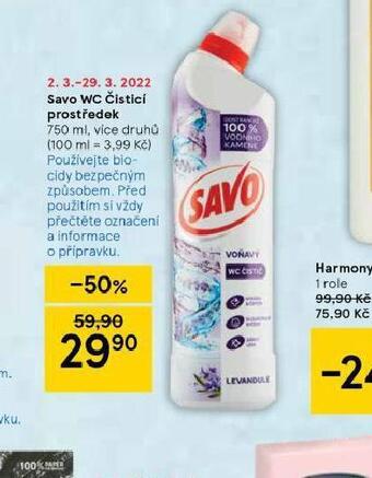 Tesco Savo wc čistící prostředek nabídka