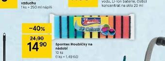 Tesco Spontex houbičky na nádobí nabídka
