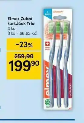 Tesco Elmex zubní kartáček trio nabídka