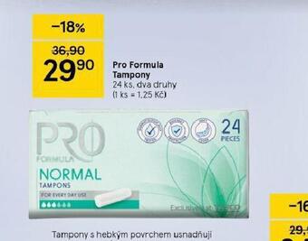 Tesco Pro formula tampony nabídka
