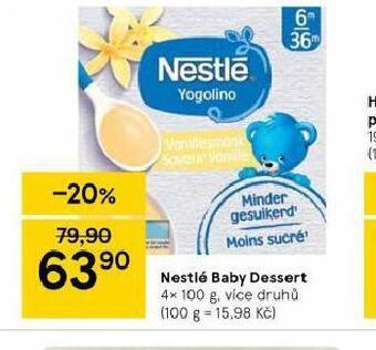 Tesco Nestlé baby dessert nabídka