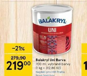 Tesco Balakryl uni barva nabídka