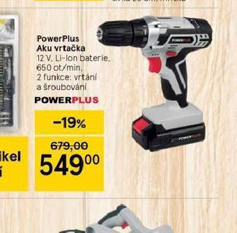Tesco Powerplus aku vrtačka nabídka