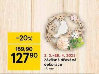 Tesco Závěsná dřevěná dekorace nabídka