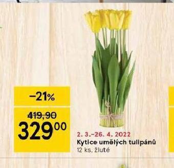 Tesco Kytice umělých tulipánů nabídka