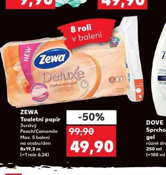 Kaufland Zewa deluxe toaletní papír nabídka
