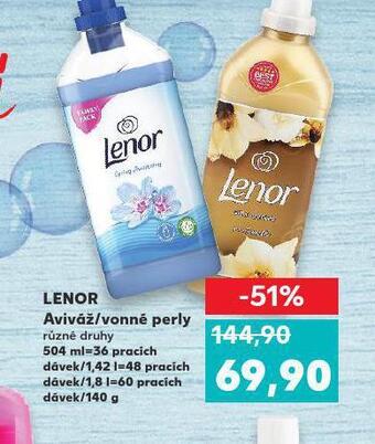 Kaufland Lenor aviváž / vonné perly nabídka