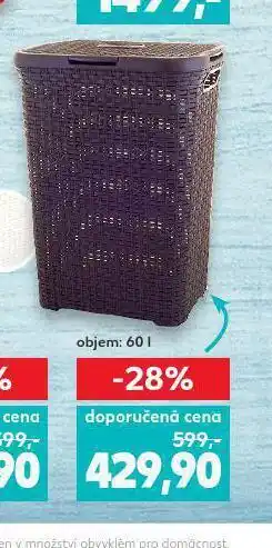 Kaufland Koš na prádlo 60 l nabídka