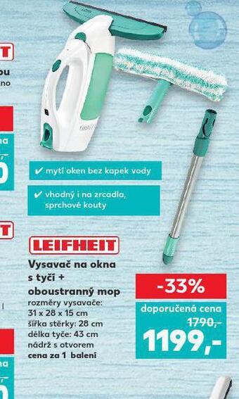 Kaufland Vysavač na okna s tyčí + oboustranný mop nabídka