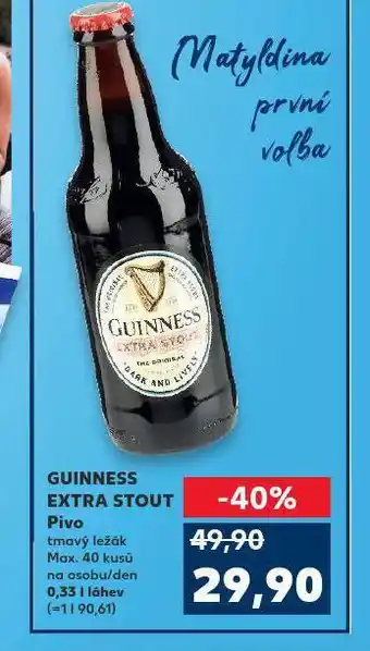 Kaufland Guinness extra stout pivo nabídka